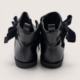 Velvet Bow Detail Chelsea Boots. Size 7