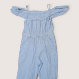 Striped Cotton Summer Jumpsuit. Age 6-7