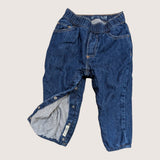 Fleece Lined Denim Pants with poppers. Age 18-24M