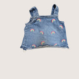 Rainbow Dungarees Dress. Age 18-24M