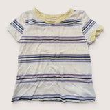 Striped Short Sleeved T-Shirt. Age 8