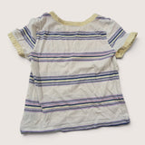 Striped Short Sleeved T-Shirt. Age 8