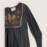 LS Cotton Top - Fall Leave Print. Age 4