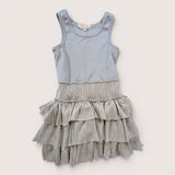 Silver Ruffle Skirt, Body Top Dress. Age 3