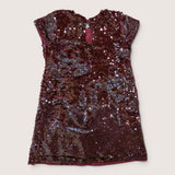 Sequin Dark Red Dress. Age 6