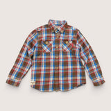 Blue + Red Plaid Shirt. Age 7-8