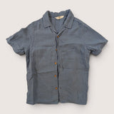 M&S Blue Cotton SS Shirt. Age 6-7