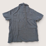M&S Blue Cotton SS Shirt. Age 6-7