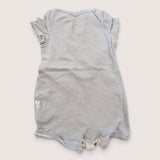 Stripey Whale Summer Onesie. Age 3-6M