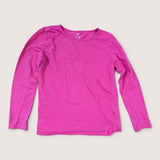 Pink LS Plain Cotton T-Shirt. Age 8-10