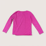 Pink LS Plain Cotton T-Shirt. Age 8-10