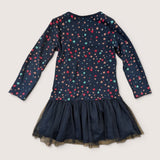 Heart Star Dropped Waist Dress. Age 5-6