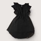 Black Chiffon Knee Length Evening Dress. Age 12