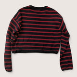Box fit Blue and red striped cotton sweater. Afge 10-12
