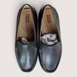 Black Leather Dress Loafer Shoe. Size 1