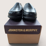 Black Leather Dress Loafer Shoe. Size 1