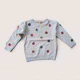 Heather Grey Sweater with sequined spots. Age 5