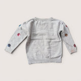 Heather Grey Sweater with sequined spots. Age 5