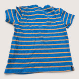 Blue and Orange Button SS T-Shirt. Age 4-5