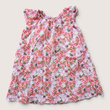 Red and White Flower Bug Dress. Age 12-18M