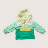Lightweight Green & Yellow Shell Jacket. Age 2