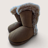 Faux Suede and shearling Boots. Size 6