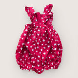 Red Star Ruffle Onesie with cross back. Age 3-6M