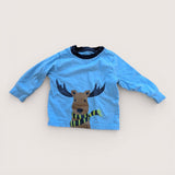 Moose & Scarf LS T-Shirt. Age 6-12M