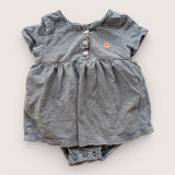 Onesie Striped Dress. Age 9M
