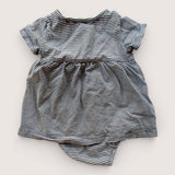 Onesie Striped Dress. Age 9M