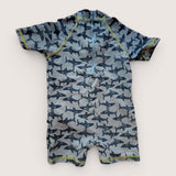 Shark Full Body SL Swimsuit. Age 6-12M