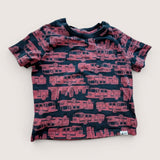 Red & Blue Firetruck SS T-Shirt. Age 3