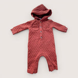 Bronze Quilted Onesie with Hoody. Age 3-6M