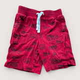 Red Fire Truck Shorts. Age 3