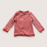Red Striped Llama LS T-Shirt. Age 3-6M