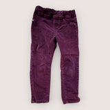 Elasticated Burgundy Corduroy Pants. Age 4
