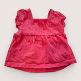 Coral SS Top. Age 6M
