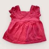 Coral SS Top. Age 6M