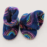 Rainbow Hatley Pull on Slipper Booties. Size 7