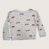 Fox Printed Cotton LS Tee. Age 3-4