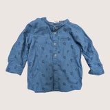 Collarless Anchor Shirt. 6-9M