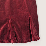 Burgundy Velvet Party Dress. Age 6-7