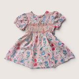 Wild Flower Smock Dress. Age 4