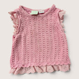 Knitted Pink Tank Top. Age 18M