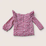 Floral Pink & Red Smock Top. Age 12-18M