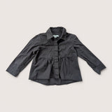 Gathered waist Black Shirt. Age 2