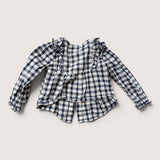 Ruffle smock Gingham Shirt. Age 18-24M