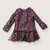 Plaid and Gold Star Dress. Age 2