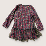Plaid and Gold Star Dress. Age 2