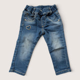 Denim Pants with Heart detail. Age 2